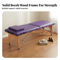 Foldable Portable Massage Table Multi-Purpose Folding Massage Bed Sturdy Construction Portable Treatment Couch High-Density Foam for Beauticians, Physical Therapists, Estheticians, Salon, Travel, Medical Practice, Mobile Treatment