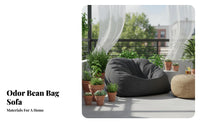 Japanese-Inspired Single-Person Floor Sofa Minimalist Aesthetic Bean Bag Lightweight Indoor Seating Ergonomic Design for Apartment Dwellers, Young Adults, Bedroom, Balcony, Living Room, perusing alcove