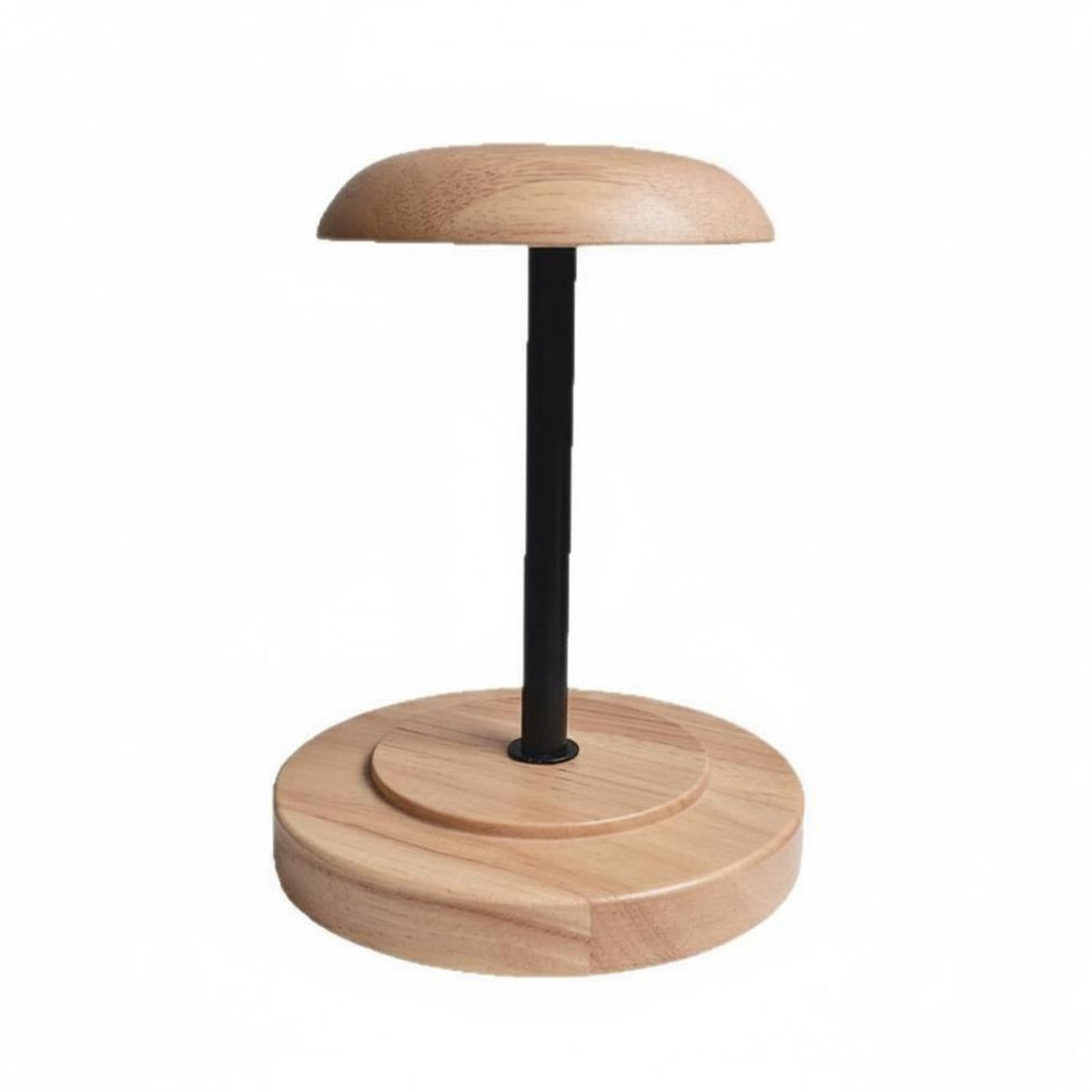 Vintage Hat Display Wooden Base and Iron Wooden Hat Display Stand Detachable for Retail Shop, Photo Studio