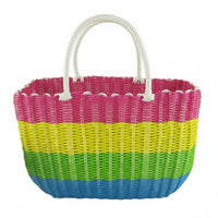 Pfinalic Woven Tote adaptable Handled Tote container Sturdy for Bathroom, Homemakers