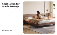 Headboardless Japanese-design Bed Frame Lowlow-height Bedroom Furniture Minimalist Design Mattress Support for Minimalists, Homeowners, Small Living Spaces, Home