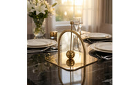 Decorative Tissue Weight Square Base Display Ornament Mirrored Stainless Steel Ornament