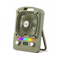 Fan with Speaker Continuous Speed Multifunctional Desk Fan Sound Reactive Speaker for , Bedside