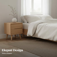 Nordic Aesthetic Bedside Drawer Unit Compact Design Nightstand Easy Assembly Bedroom Furniture Dust-Proof Drawers for Apartment Dwellers, Homeowners, Students, Dorm Room, Entryway, Home from the Edgeice