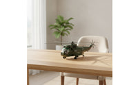 Rotorcraft Model 1:72 Scale Model Helicopter Helicopter with Rotors for Aviation Enthusiasts, Collectors, Cabinet Shelf