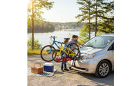 Universal Fit Trunk Mount Bike Rack Heavy Duty Rear Car Cycle Holder Foldable Design Strap-on Bike Carrier for Outdoor Enthusiasts, Families, Road Trips, Travel, Camping