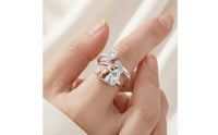 Sentimental 925 Silver Band Delicate Adjustable Band Open Jewelry Polished for Daily Wear