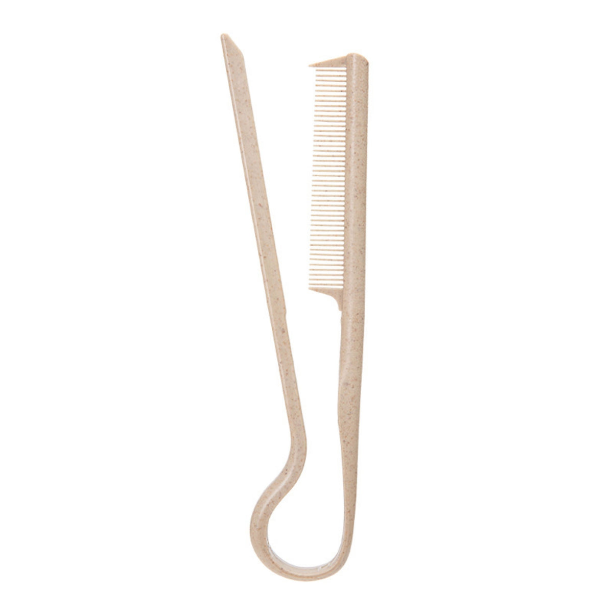 Portable Foldable Hair Straightening Comb Lightweight V-Shaped Straightening Comb Easy to Clean Beauty Tool Tangle-Tangle-Resistant