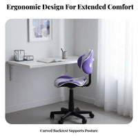 Height Adjustable Armless rolling Chair space-saving Design Armless Rolling Chair Tilt Function rotate Seat for Students, Home Workers, Teens, Dorm Room, Small Spaces, Bedroom, Study Area