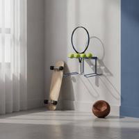 Metal Tennis Racket Storage Stand Minimalist Tennis Racket Storage Rack Industrial Steel for Home Gym, Game Room, Garage