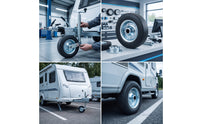 Trailer Jack Wheel Replacement Solid Rubber Trailer Jack Wheel Heavy Duty Treaded for Mechanics, Roadside Maintenance