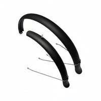 2 Pieces Mountain Bike Mudguard Matte Front Rear Mudguard Set Universal Fit Cycle Water Deflection Guard for Cyclists, Muddy Trails