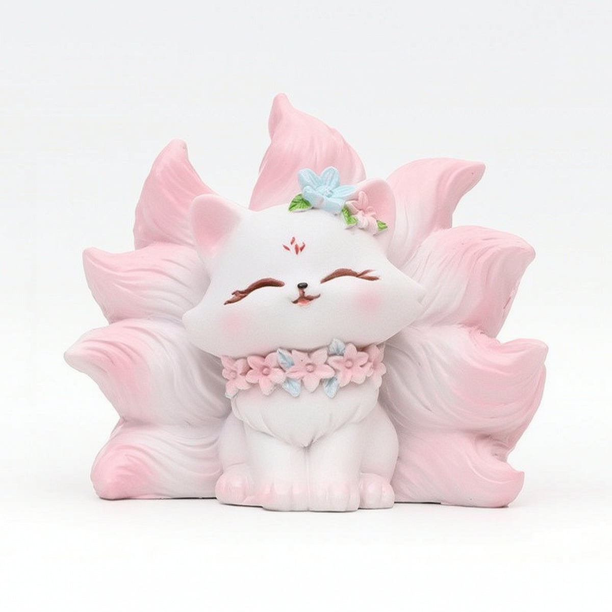 Nine-Tailed Kitsune Figurine Resin Kitsune Figurine Charming for Collectors