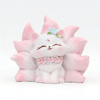 Nine-Tailed Kitsune Figurine Resin Kitsune Figurine Charming for Collectors
