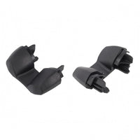 2 Pieces Matched Pair Bike Rack End Plug ABS Plastic Roof Rack End Plug Black Curved Cap Piece Molded