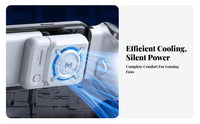 3-Speed Adjustable Stretchable Handle Cooler Lightweight Air-Cooled Phone Cooler Quiet Operation for Gamers, Travel, Movie Watching, Home
