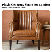 timeless Country design highrear armchair Chair Vintage Design Upholstered highrear armchair Button-Tufted spinerest Living Room Furniture Highrear Support for Homeowners, Business Owners, Coffee Shop, Office, Bedroom, perusing corner
