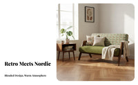 2-Seater Wooden Loveseat Retro Design 2-Seater Loveseat Retroretroera Modern & Design Sturdy Wood Frame for Two People
