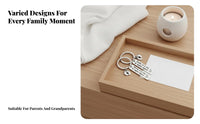 2 Pieces New Parent Keychain Stainless Steel Mom and Dad Keychain Keepsake Gift