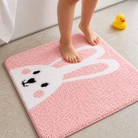 Absorbent Plush Bathroom Mat Non-Slip Door Mat for Home Toilet and Washroom