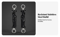 2 Pieces Double Loop Pull Handle Heavy-Duty Special-Shaped Fitness Grip Durability-Resistant Exercise Grip Handle for Bodybuilders, Athletes