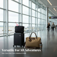 Large Capacity Duffel Bag Waterproof Hand Luggage Bag with Trolley Sleeve Airplane Friendly Oxford Cloth Travel Tote for Business Commuters