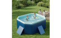 Rigid Frame Rectangular Pool with Support Braces Easy Setup Foldable Pool Sturdy Stable for Families, Kids, Backyard, Garden, Patio