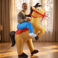 Inflate Inflatable Ride on Horse Costume Funny Mounted Horse Costume Lightweight Comfortable for Stage Performances