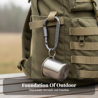 Multi-Purpose D-Shaped Screw-Gate Carabiner Lightweight Locking DD-Clip Long-Lasting Outdoor Hardware Wear-Resistant for Campers, Backpackers, Travelers, Camping, Backpack, Backpacking, Everyday Carry