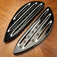 2 Pieces Motorcycle Long-Distance Floorboards Enhanced Traction Motorcycle Footboard Set Comfort Upgrade Pair for Long Trips