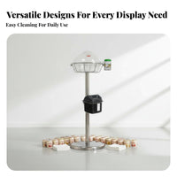 Supermarket Tasting Station Built-in Trash Bin Food Sampling Stand Stable Base Sample Display Rack for Event Promoters, Grocery Stores