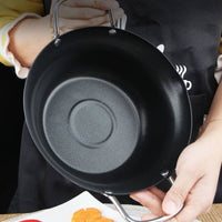 Japanese Crispy Frying Pot Fryer Induction Compatible Small Household Deep Fryer Stainless Steel Frying Pot Pouring Spouts