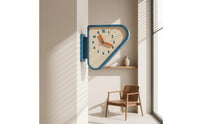 Corner Wall Clock Space-Saving Triangular Wall Clock Minimalist for Hallway, Living Room, Apartment