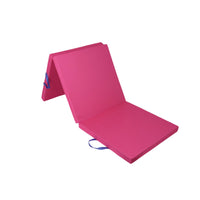 Textile Cover Foldable Exercise Mat Rectangular Tri-Fold Mat
