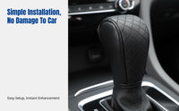 Manual Gear Shift Knob Cover, PU Leather, Debris-Resistant, Car Interior Accessory, Universal Fit, Comfortable Grip