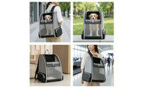 Pet Backpack Carrier Breathable Pet Carrier Backpack Structured Ventilated for Travel, Vet Visits