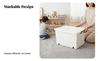 Rolling Storage container with Lid Large Capacity Home Organization Thickened Design