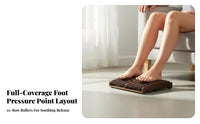 Acupoint Stimulation Acupressure Foot Massager Board Large Area Coverage Wooden Foot Roller Long-Lasting Wood Construction Reflexology Tool Ergonomic Design for Elderly, Under Desk, Office