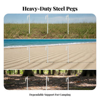 10 Pieces Hooked Tent Stake 40 Cm Metal Tent Stake Pointed Tip for Beach Shelters