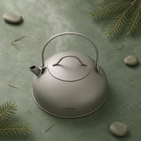 Kettle Matte Silver-Gray Camping Kettle Secure Lid Camping Water Boiler