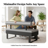 Minimalist Design Upholstered Booth and Chair Combo Sturdy Construction Padded Dining Seat Modern Aesthetic Restaurant Seating Wear-Resistant Upholstery for Cafe Proprietors, Business Owners, Interior Designers, Milk Tea Shop, Lounge Area, Bar