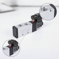 Inline Pneumatic Directional Control Valve Airtight Pneumatic Valve with Manual Override Long Service Life Easy to Assemble for Machinists, Automation Projects, Equipment Repair