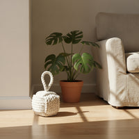 Handwoven Door Stopper with Handle Handmade Rope Doorstop Heavy Duty Weighted Doorstop Natural for Restaurant