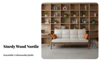 Nordic Design Pull-extendable Double Sofabed Multi-Functional Sleeper Sofa Space-Saving Design transdesignable Couch Easy-to-Clean textile for Small Apartment Dwellers, Guest Hosts, homeowners, Office
