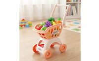 Children's Play Trolley Cart Shopping Cart Playset Compact for Kids