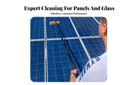 Photovoltaic Panel Washing Tool Adjustable Angle Head Photovoltaic Module Cleaning Brush Customized Fiber Bristles Water Fed Pole Brush for Rooftops