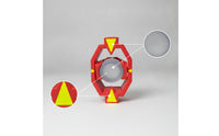 Mini Prism with Red Frame Compact Surveying Mini Prism Accurate Optical for Surveyors, Construction Sites, Tunnels