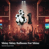 15 Pieces Includes Foil Balloons Soccer Theme Balloon Kit Easy to Assemble Football Party Balloon Set for Children, Parents, Pubs