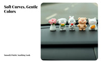 Mini Animal Car Decoration Trending Design Car Console Animal Ornament Funny Cute Dashboard Figure for Young Adults, Women