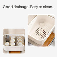 Sealed Dustproof 10-Bowl Dish Rack Kitchen Organizer